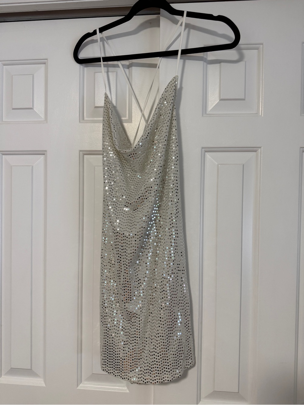 SALE 🇺🇸✨ Silver Sequin Mini Dress